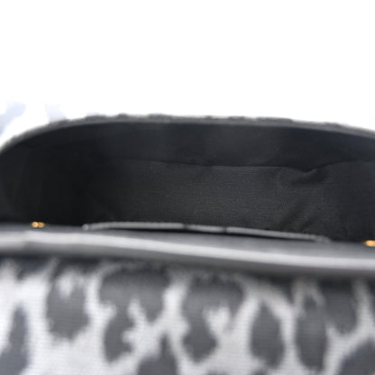 Christian Dior Canvas Mizza Embroidered Medium Bobby Flap Grey Black 5 of 9