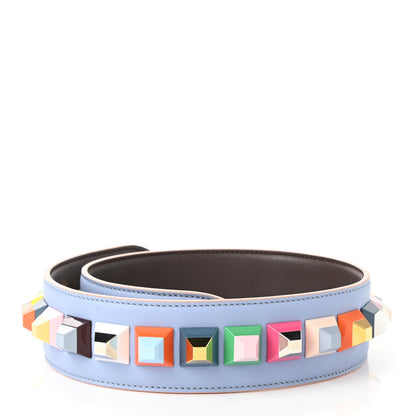 Fendi Vitello Century Plexiglass Bi-Color Studded Strap You Azzurro Sky Multicolor 2 of 5
