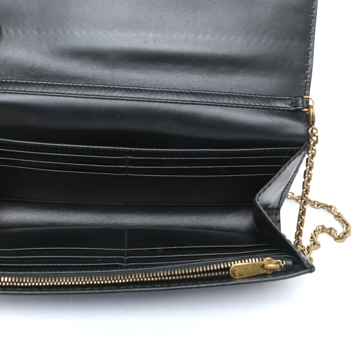 Christian Dior Smooth Calfskin J'adior Croisiere Chain Wallet Black 7 of 13