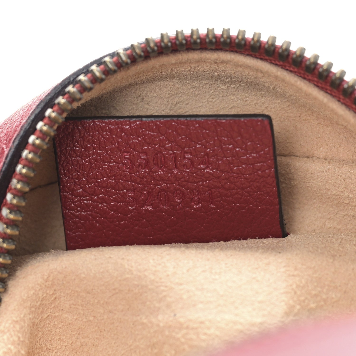 Gucci Glazed Calfskin Matelasse Heart Mini GG Marmont Round Shoulder Bag Romantic Cerise 7 of 9
