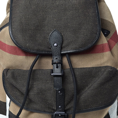 Burberry Canvas Mega Check Korbin Backpack Camel 10 of 13