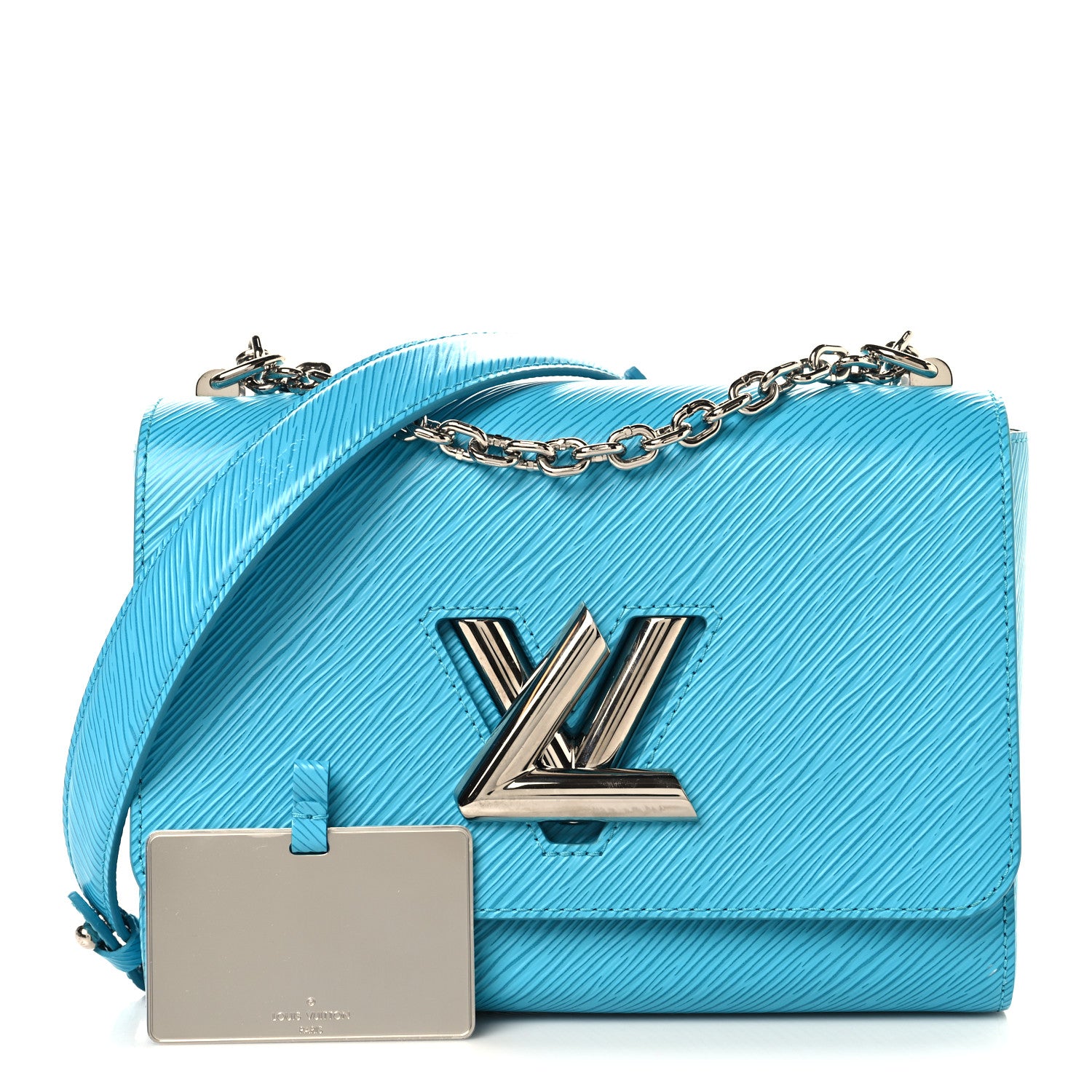 Louis Vuitton Epi Twist Shoulder Bag MM Turquoise 3 of 10