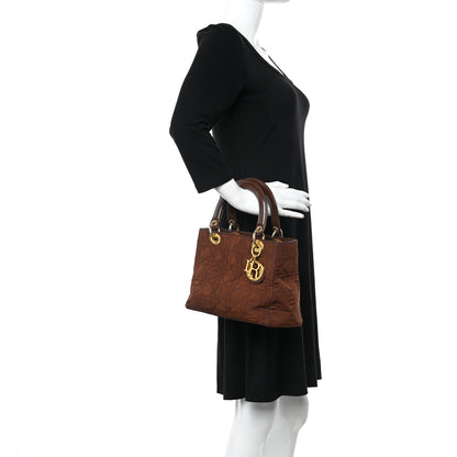 Christian Dior Nylon Cannage Medium Lady Dior Brown 2 of 12