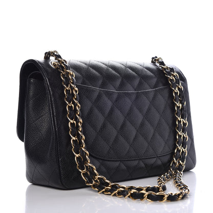 Chanel Caviar Quilted Jumbo Double Flap Black 3 of 7