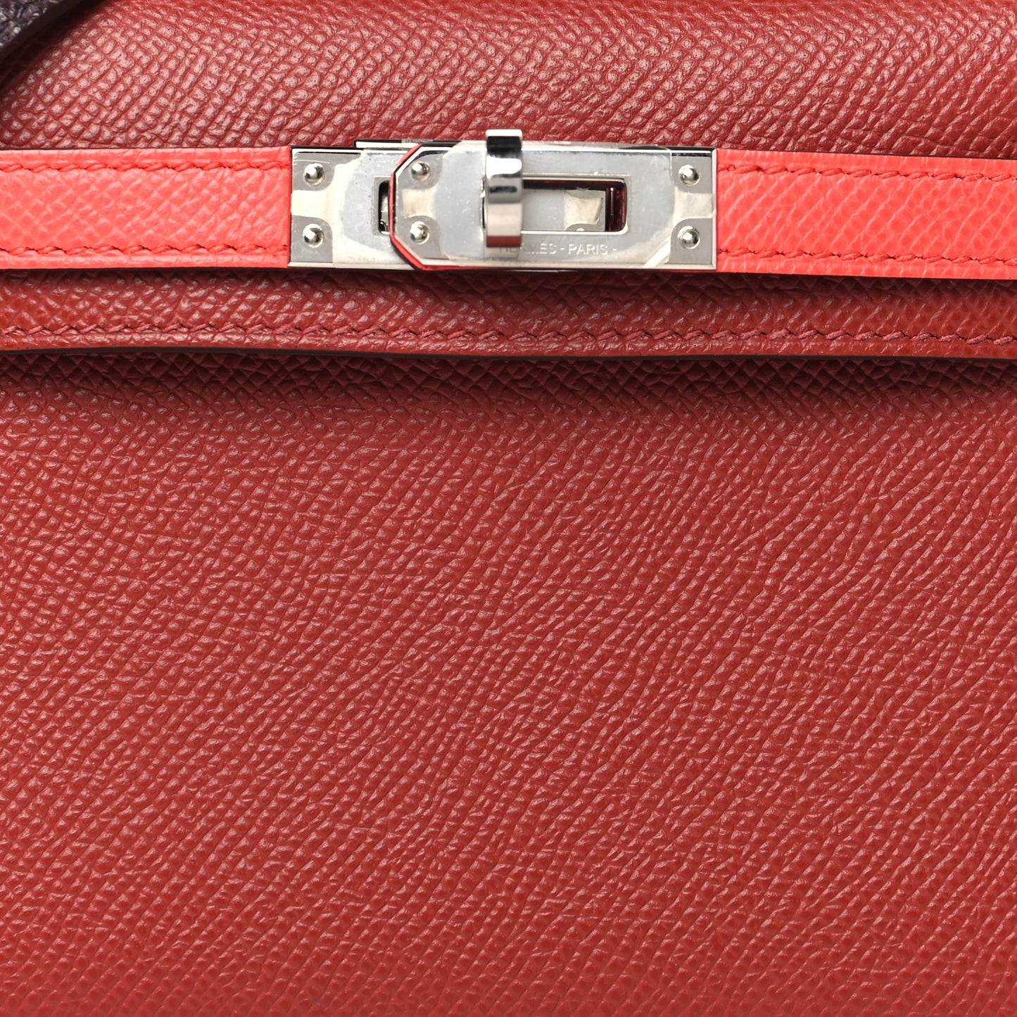 Epsom Tri-Color Mini Kelly Sellier 20 Rouge Venetian Rouge Sellier Rose Texas
