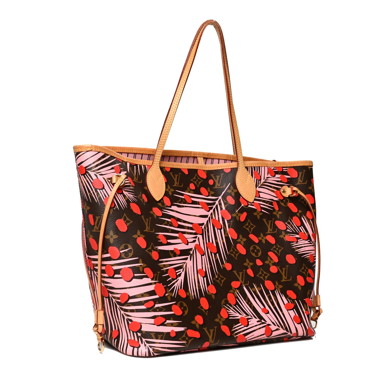 Monogram Jungle Dots Neo Neverfull MM Sugar Pink Poppy