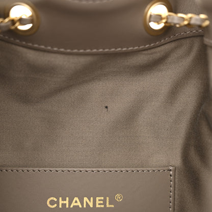 Chanel Suede Quilted Medium Chanel 25 Handbag Dark Grey 12 of 12