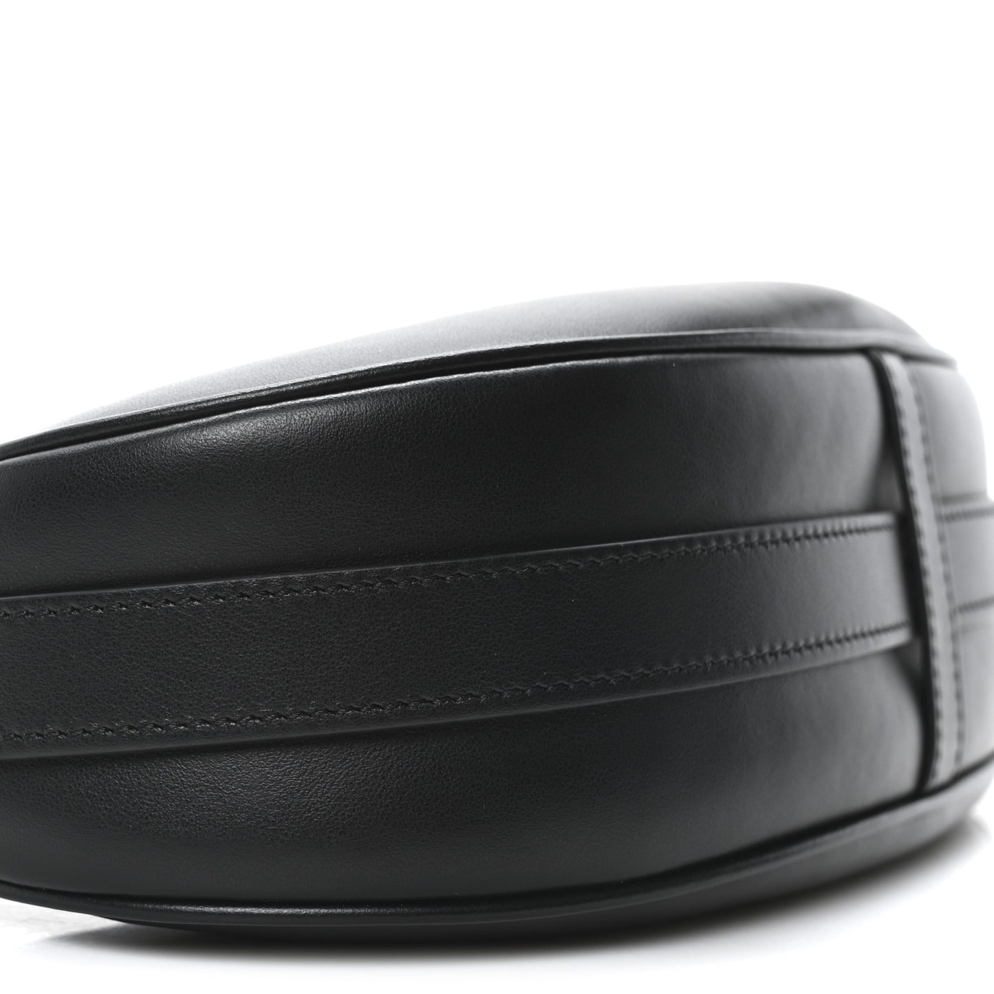Smooth Calfskin Medium Strap Ava Shoulder Bag Black