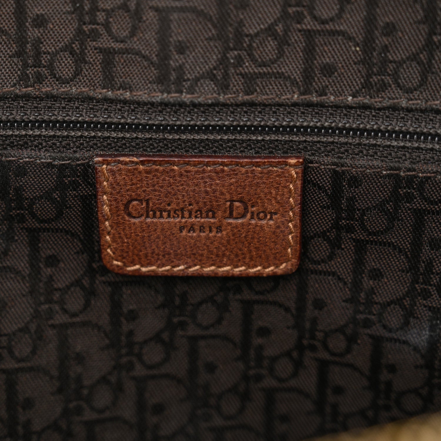 Christian Dior Denim Calfskin Street Chic Top Handle Bag Blue Brown 6 of 16
