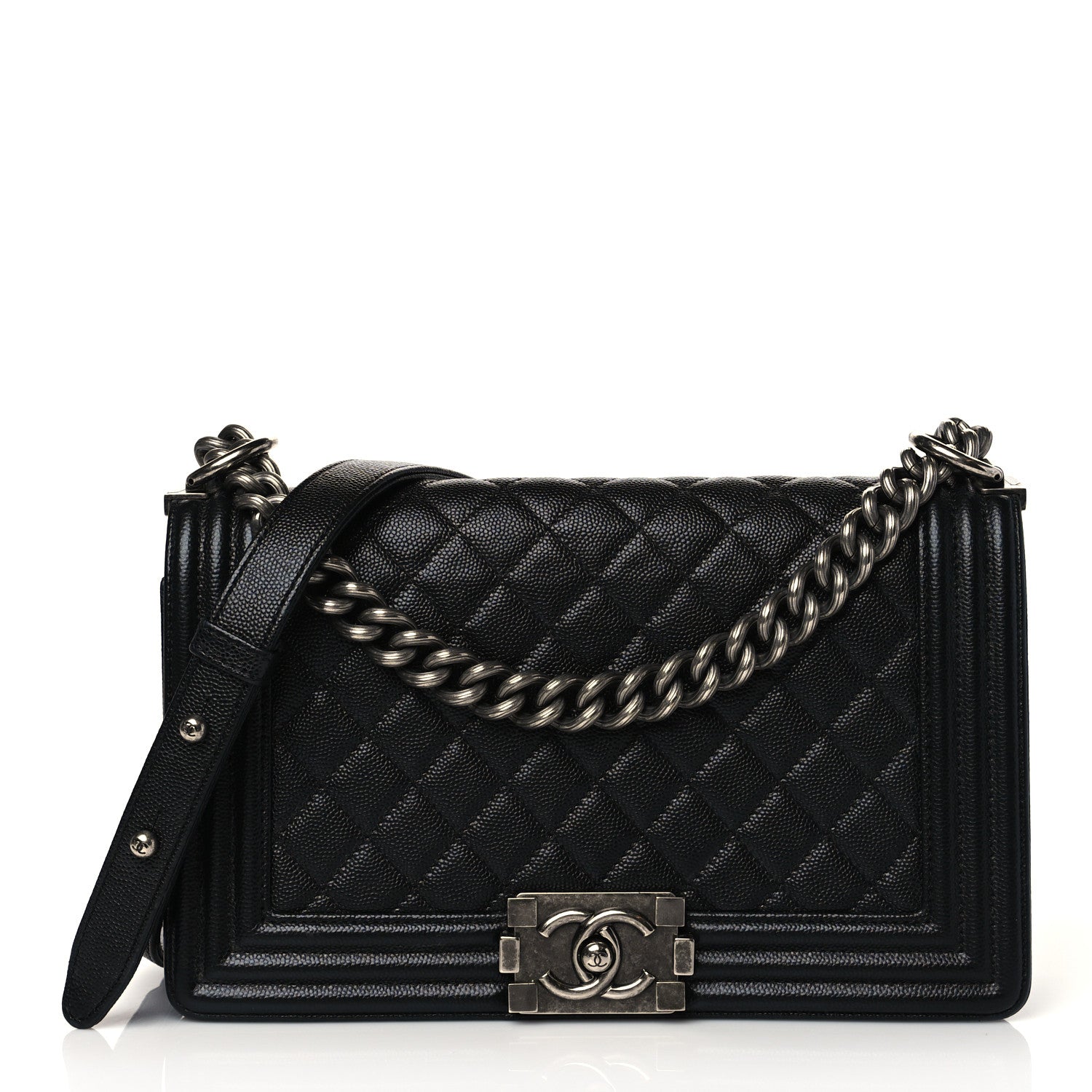 Chanel Caviar Quilted Medium Boy Flap Black 1 of 10
