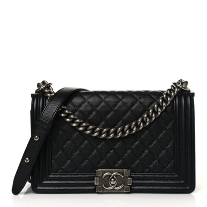 Chanel Caviar Quilted Medium Boy Flap Black 1 of 10