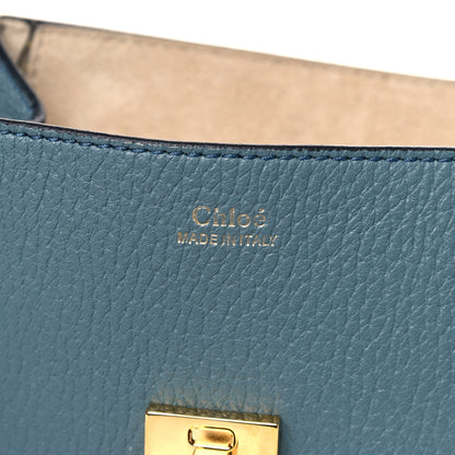 Chloe Grained Lambskin Mini Drew Shoulder Bag Cloudy Blue 5 of 9