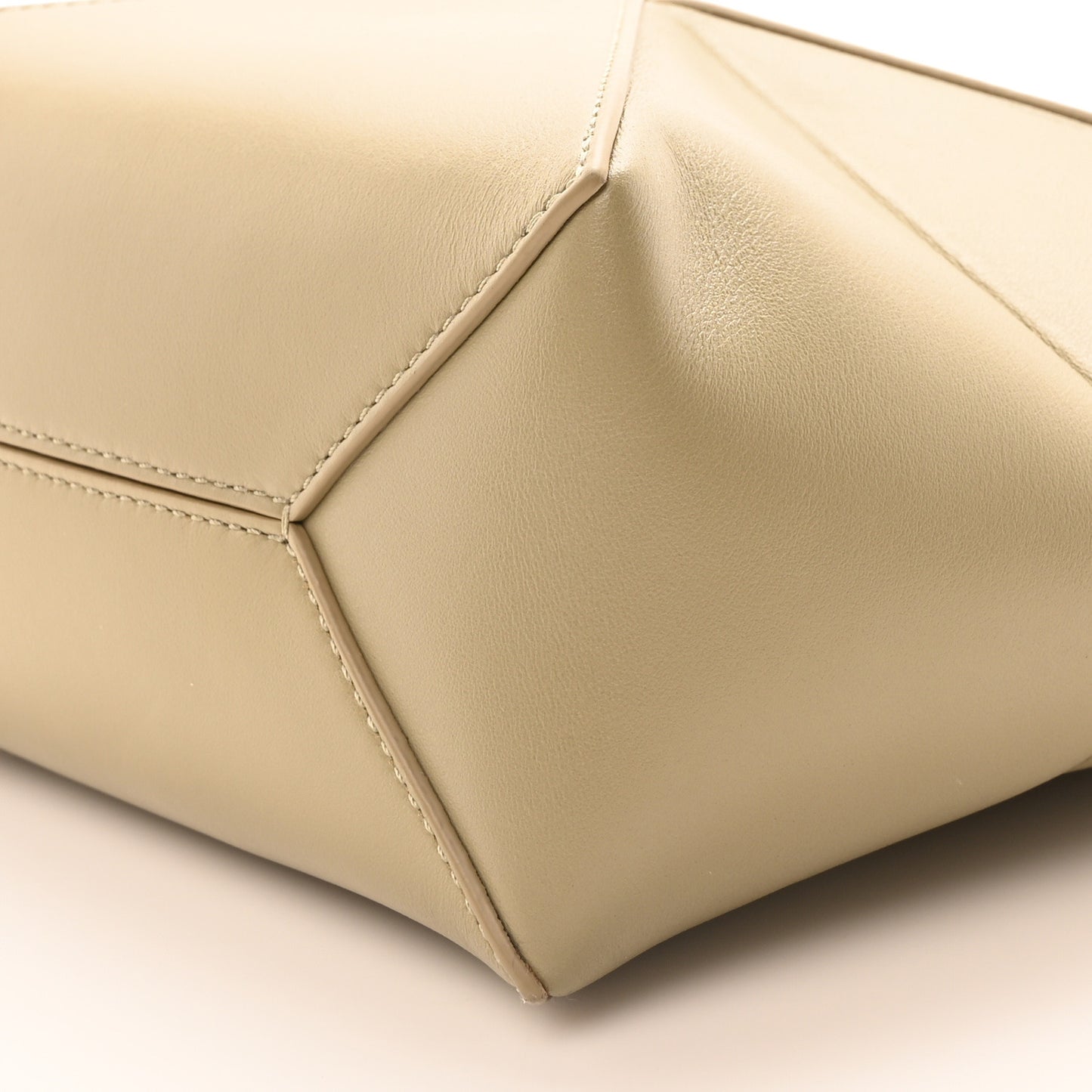 Shiny Calfskin Mini Puzzle Fold Tote Eucalyptus