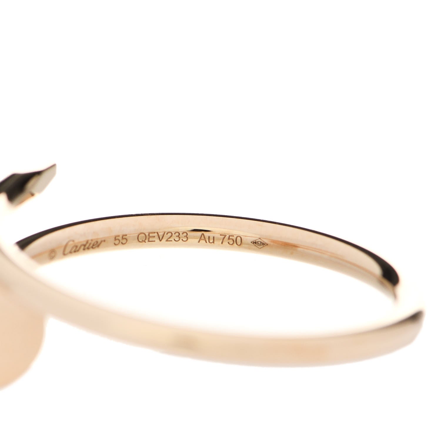 Cartier 18K Yellow Gold Small Juste Un Clou Ring 55 7.25 5 of 6