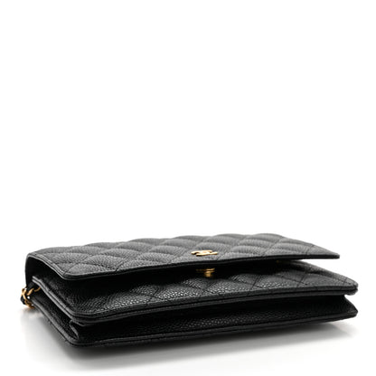 Chanel Caviar Quilted Wallet on Chain WOC Black 4 of 12