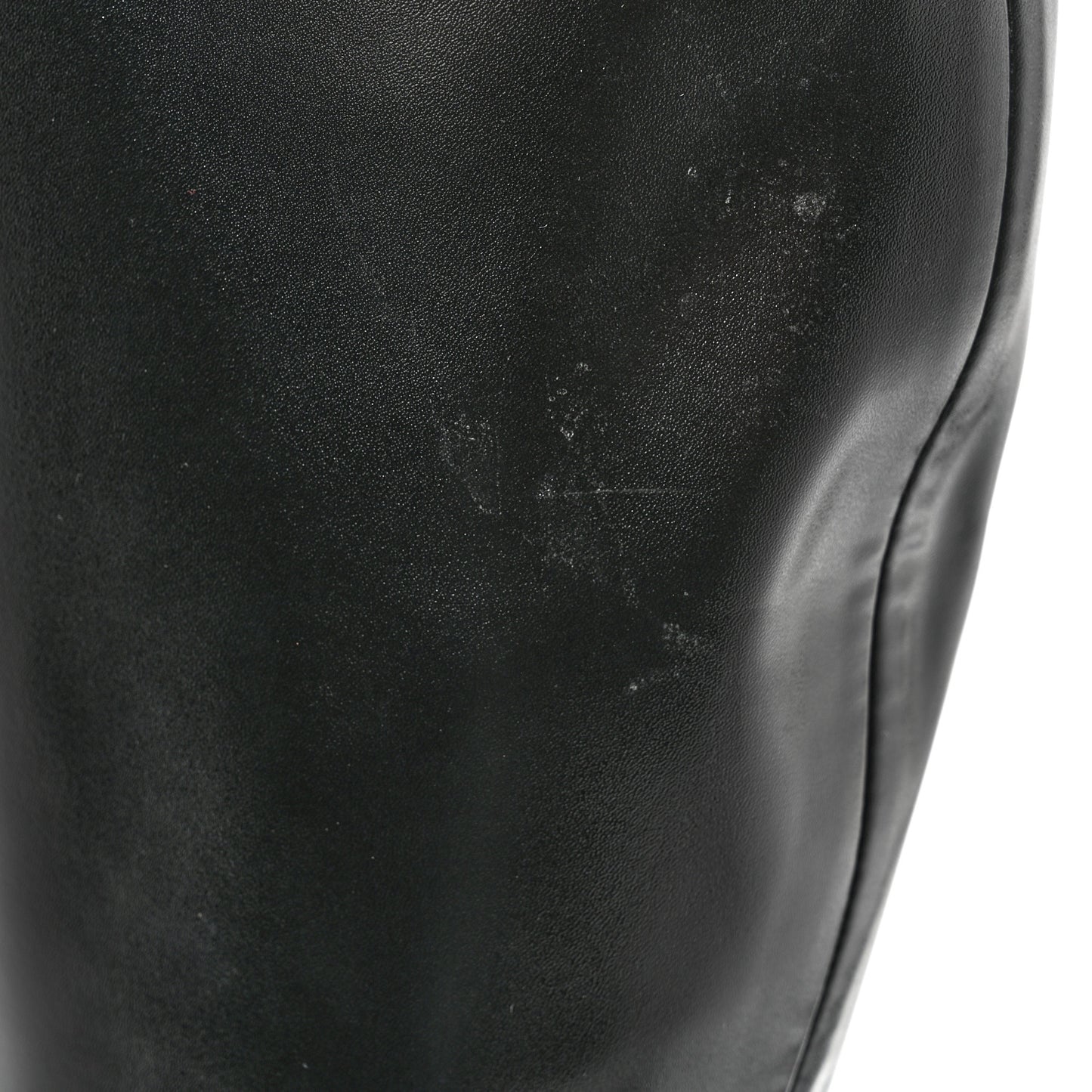 Nappa Tech Logo Over the Knee 70mm Platform Boots 38.5 Black