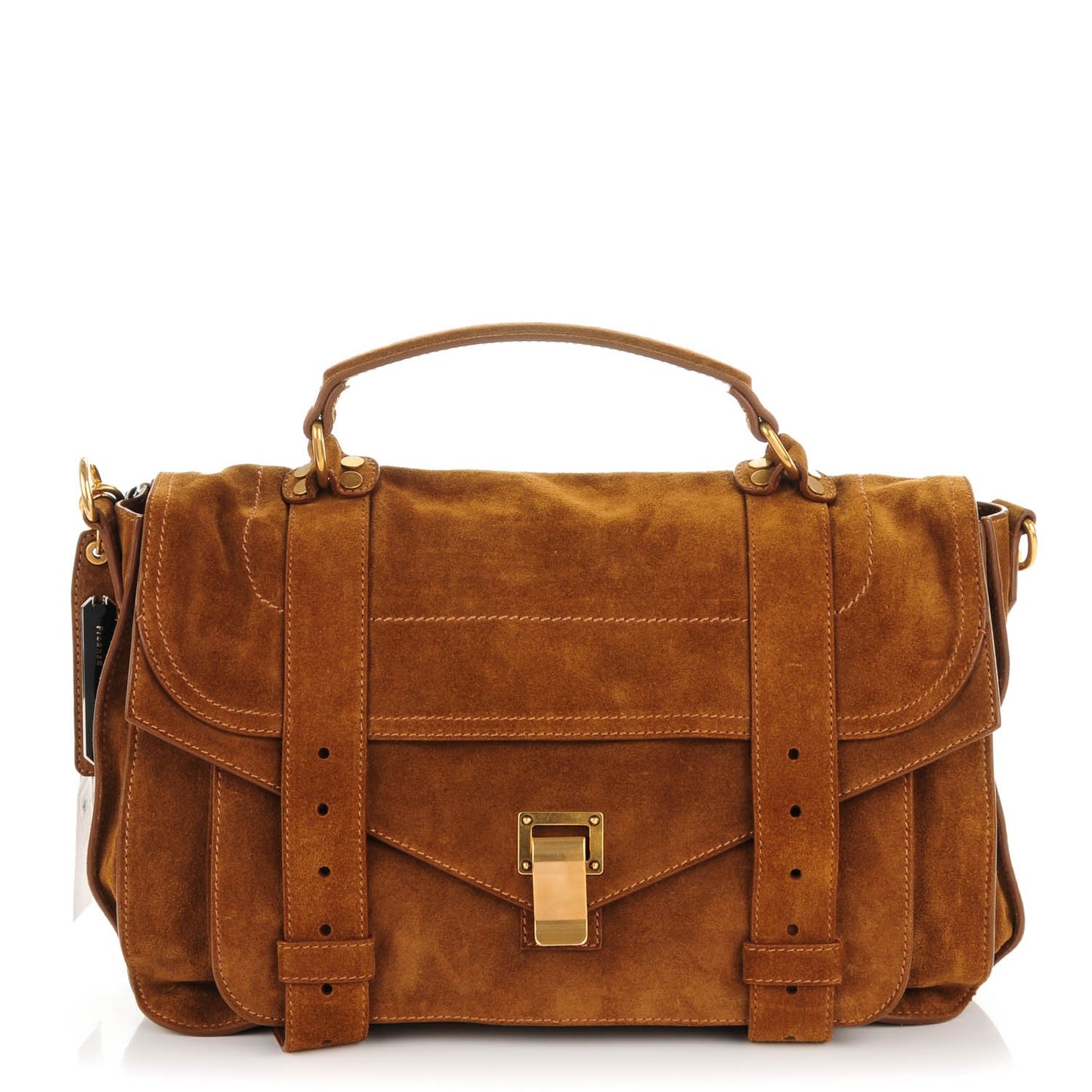 Suede Medium PS1 Satchel Tobacco
