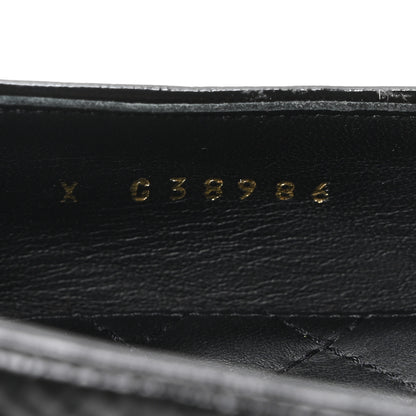 Chanel Shiny Lambskin Pearl Cap Toe Ankle Chain Ballerina Flats 41 Black 9 of 9