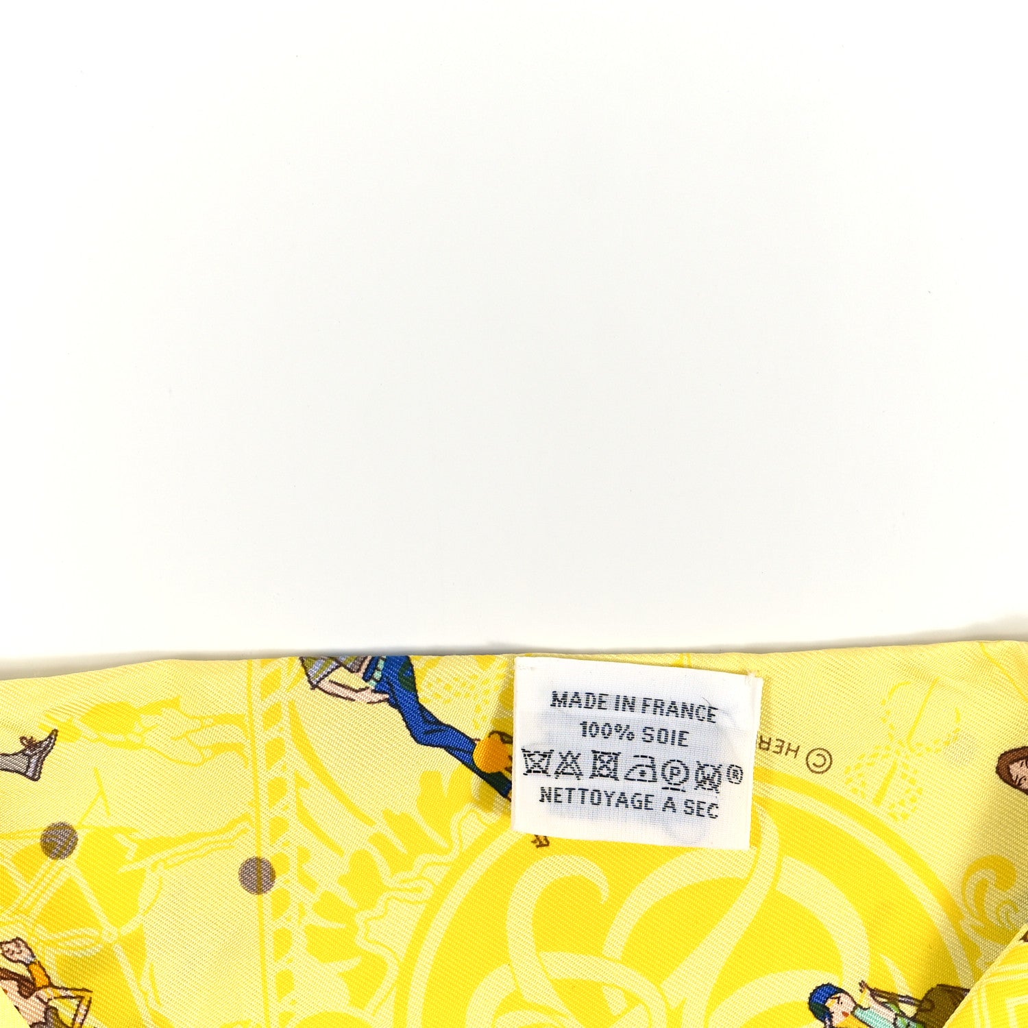 Hermes Silk Ex-Libris Les Parisie Twilly Jaune Soufre Gris 3 of 3