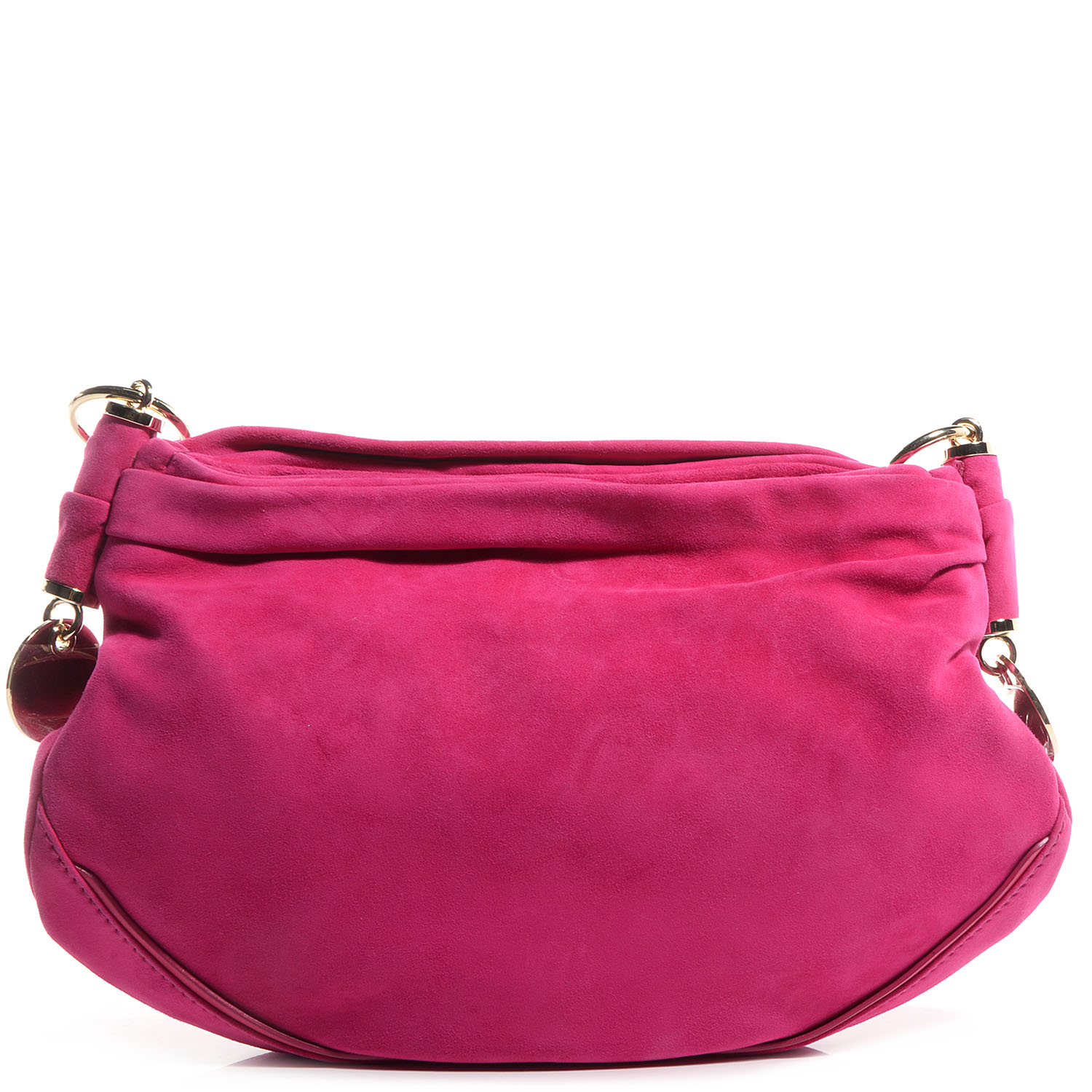 Saint Laurent Suede Chain Hobo Fuchsia 1 of 7