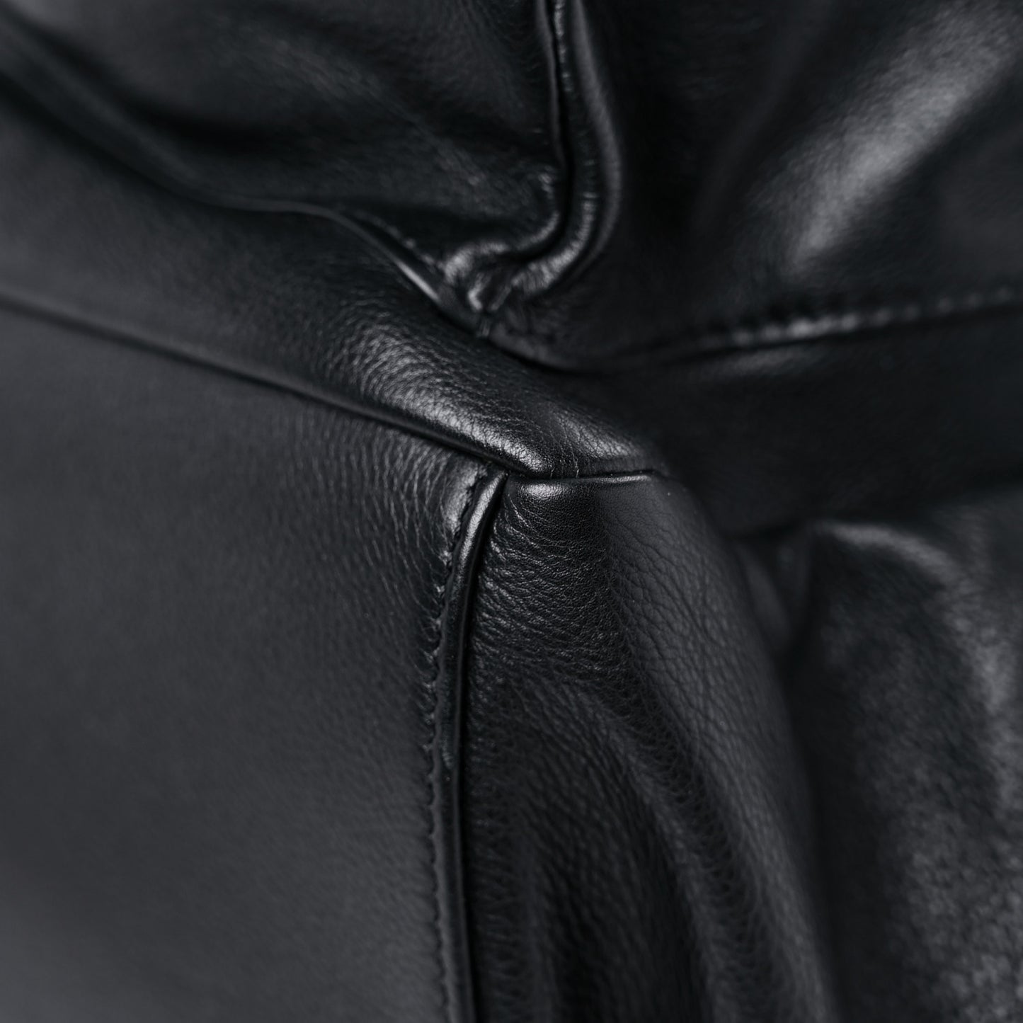 Calfskin Medium Biker Backpack Black