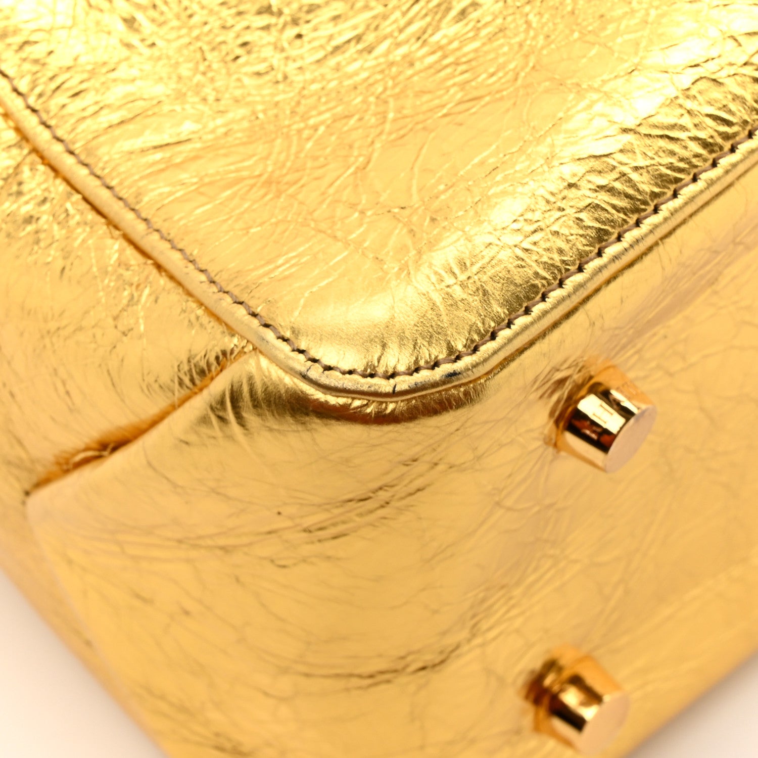 Khaite Metallic Calfskin Small Maeve Bag Gold 14 of 15