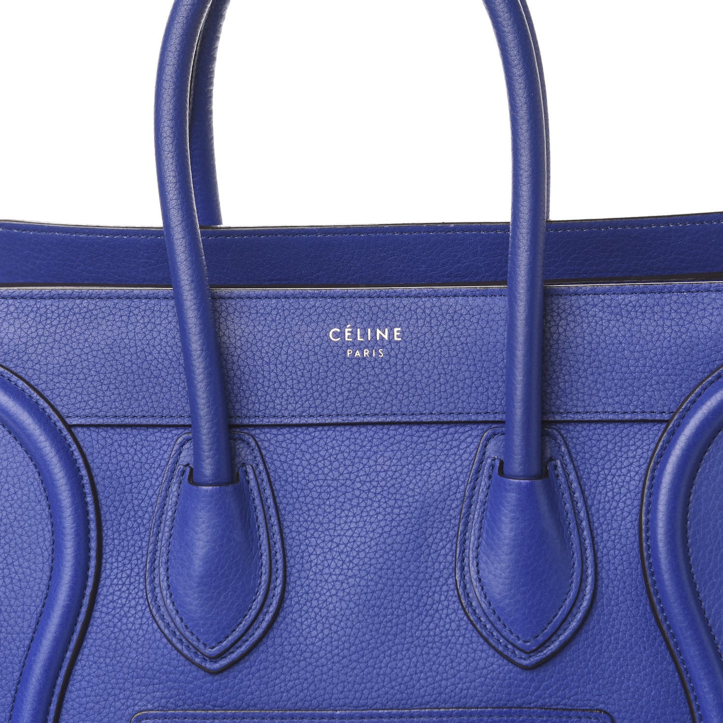 Drummed Calfskin Micro Luggage Indigo