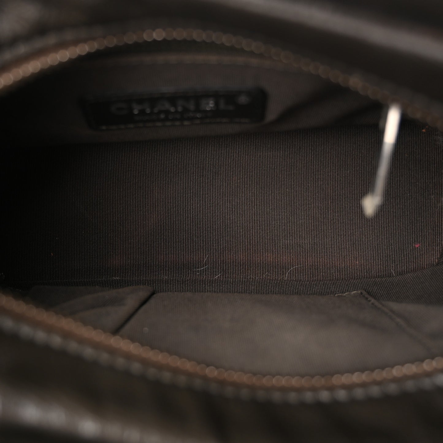 Tweed Calfskin Quilted Small Gabrielle Hobo Brown