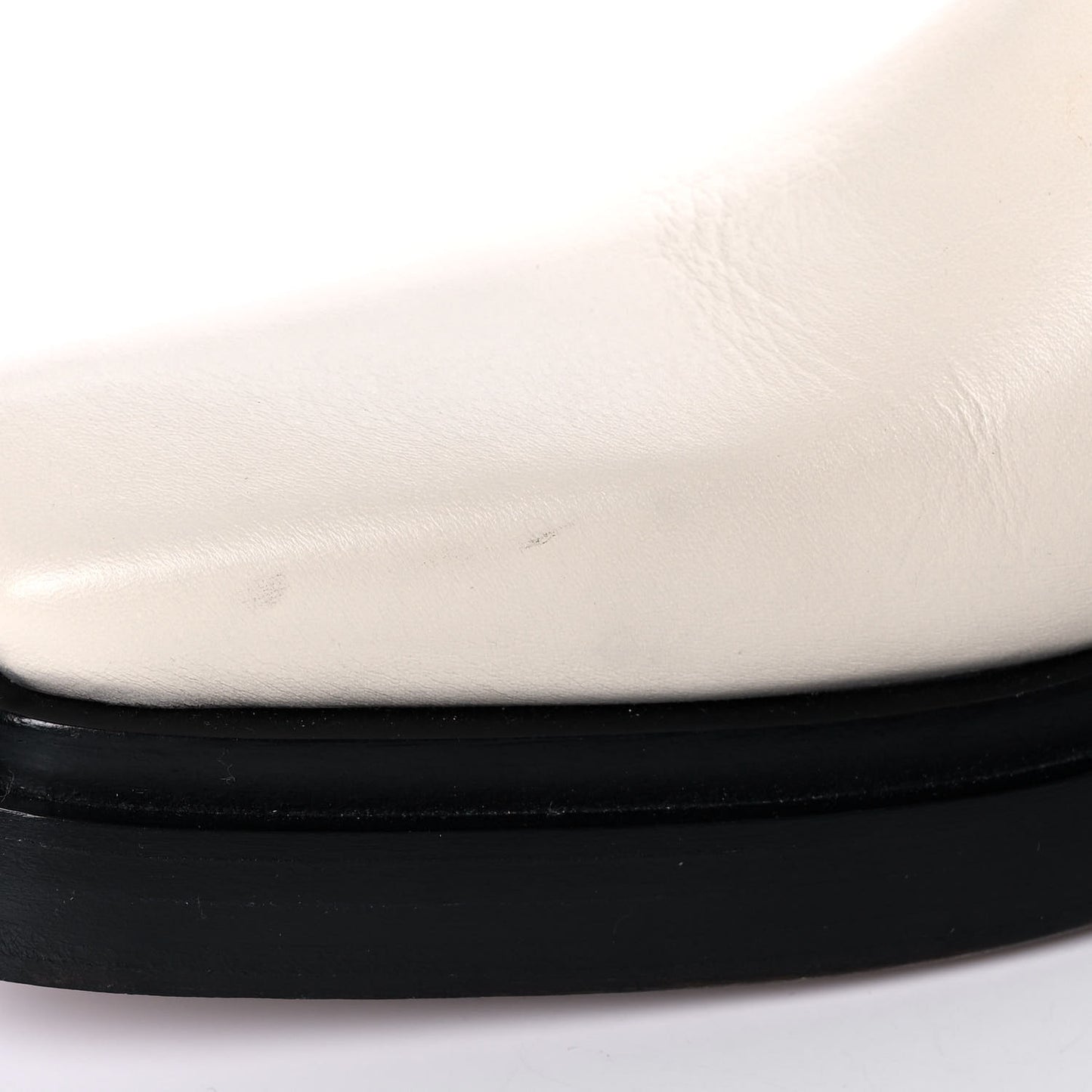 Calfskin Lean Mid-Calf Boots 35.5 Wax