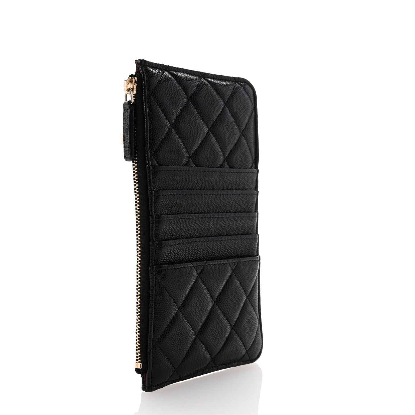 Caviar Quilted Classic iPhone Pouch Black
