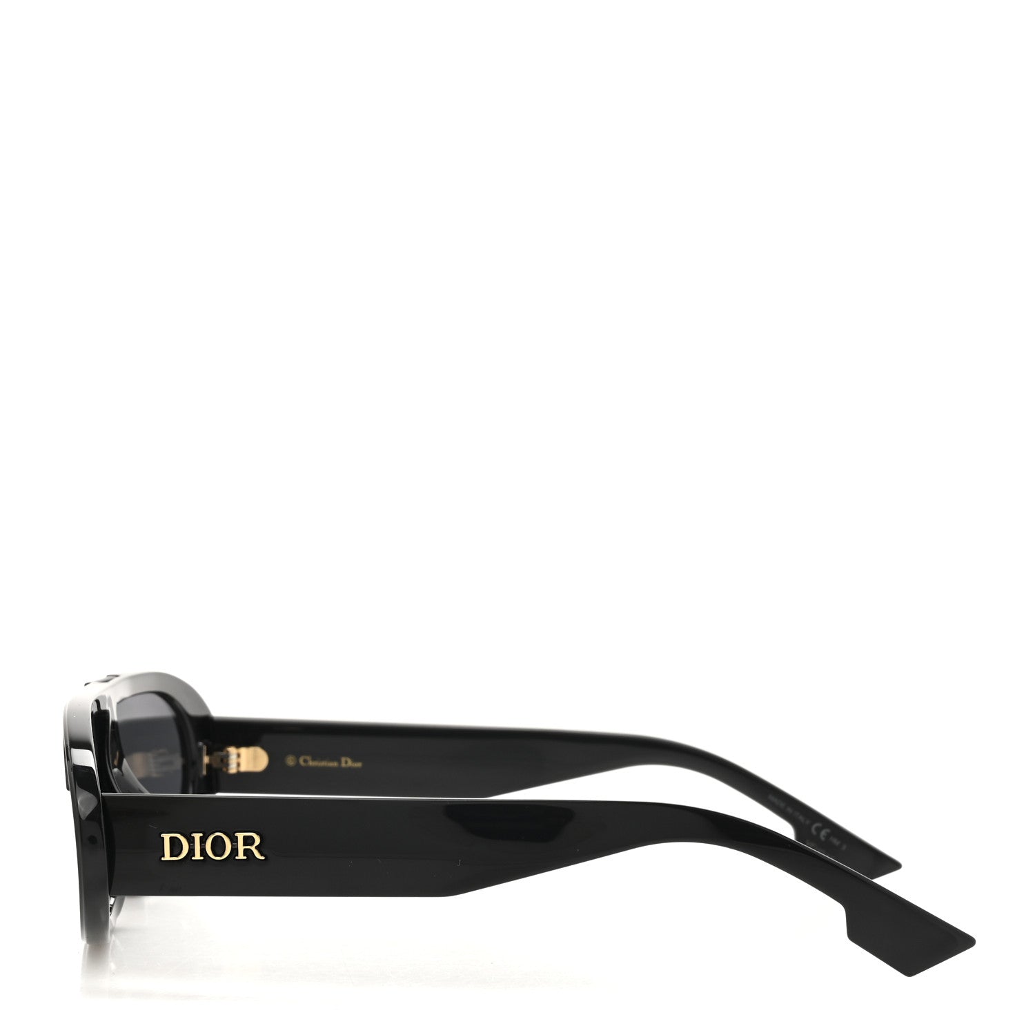Christian Dior Acetate Oblique Oval Sunglasses Black 3 of 9