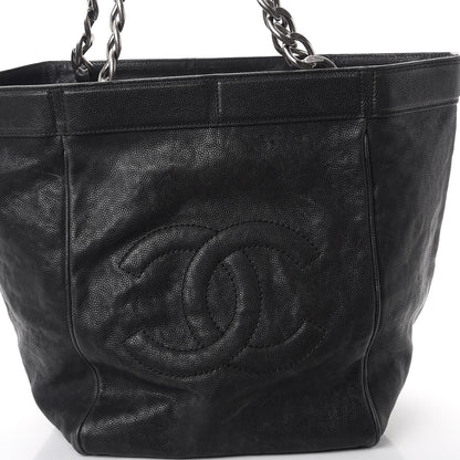 Chanel Distressed Caviar Outdoor Ligne Tote Black 8 of 9