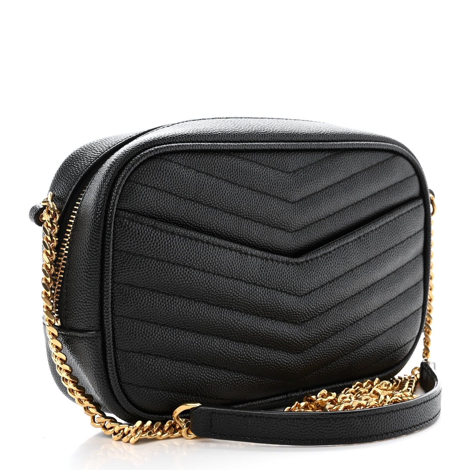 Saint Laurent Grain De Poudre Matelasse Monogram Mini Lou Camera Bag Black 3 of 11