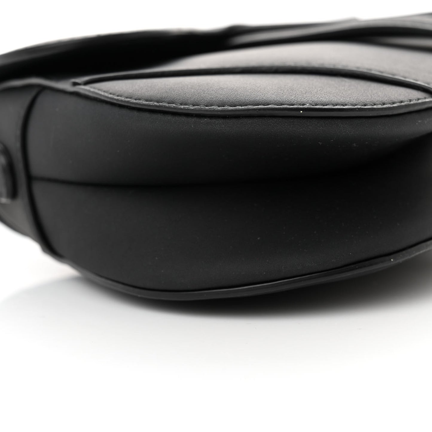 Ultra Matte Calfskin Mini Saddle Bag Black