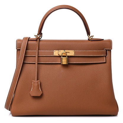 Hermes Togo Kelly Retourne 32 Gold 1 of 9