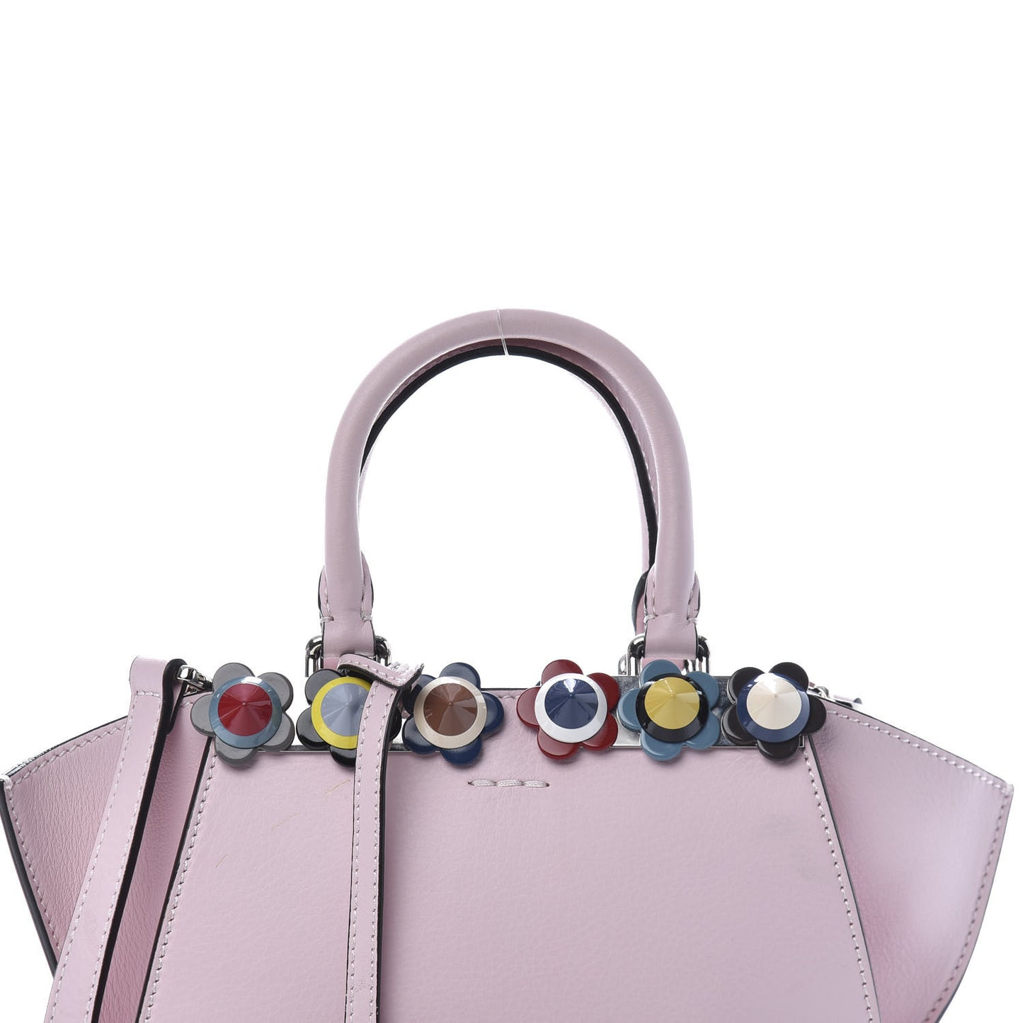 Vitello Dolce Plexiglass Flowerland Studded Mini 3Jours Tote Peonia Multicolor