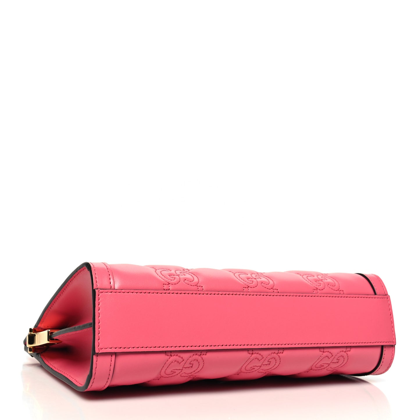 Calfskin GG Matelasse Small Slim Chain Shoulder Bag Rhodamine Pink Natural