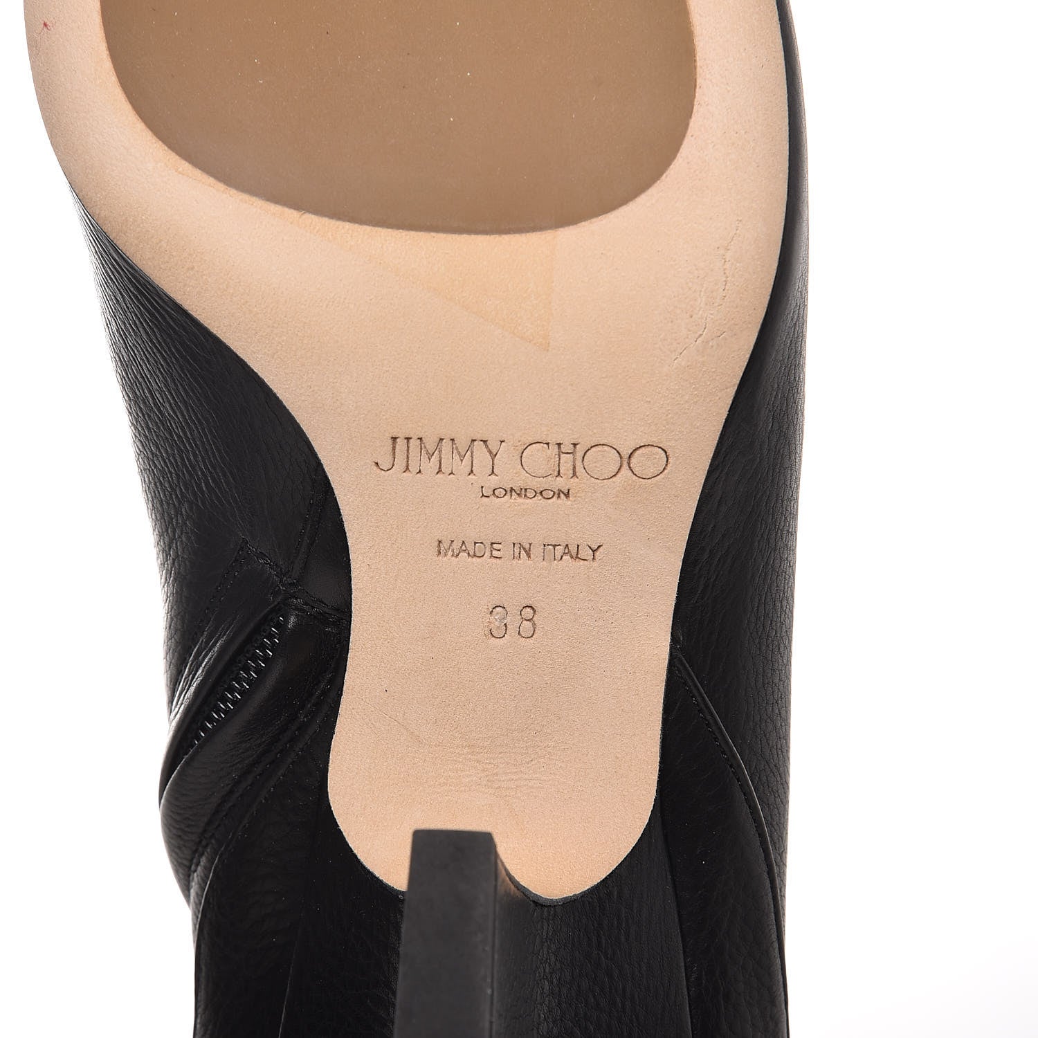 Jimmy Choo Grainy Calfskin Autumn 65 Ankle Boots 38 Black 9 of 14