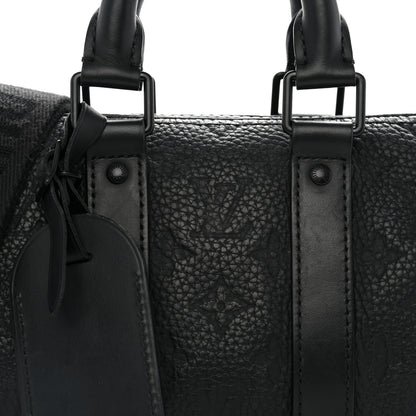 Louis Vuitton Monogram Taurillon Keepall Bandouliere 25 Black 7 of 12
