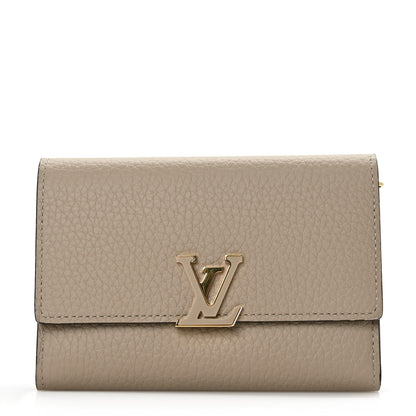 Louis Vuitton Taurillon Capucines Compact Wallet Galet 1 of 7