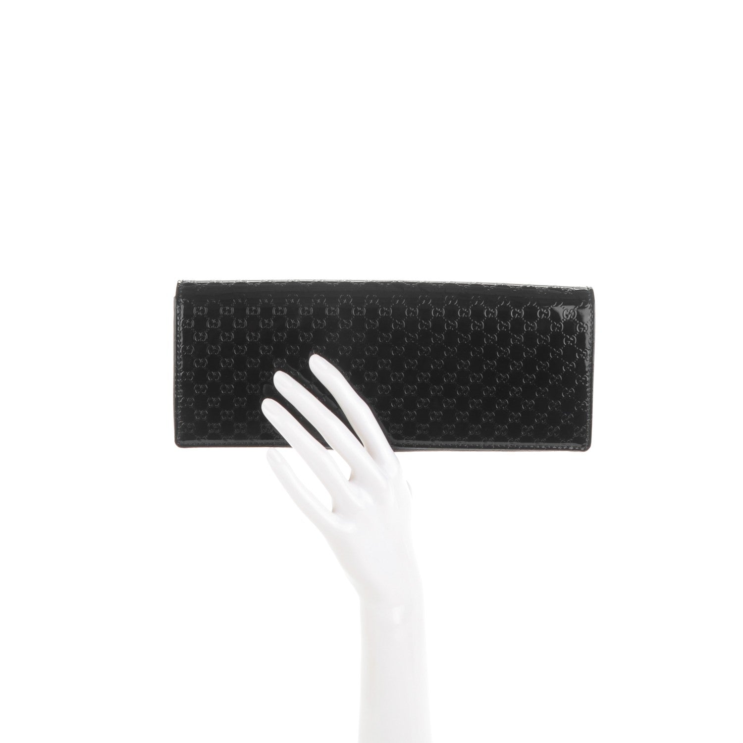 Gucci Patent Microguccissima Small Broadway Clutch Black 2 of 6