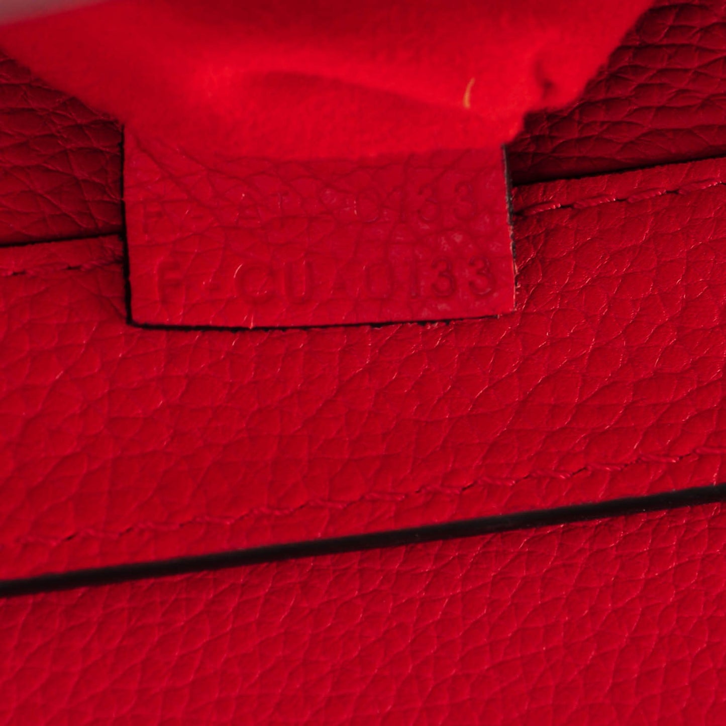 Drummed Calfskin Mini Luggage Coquelicot