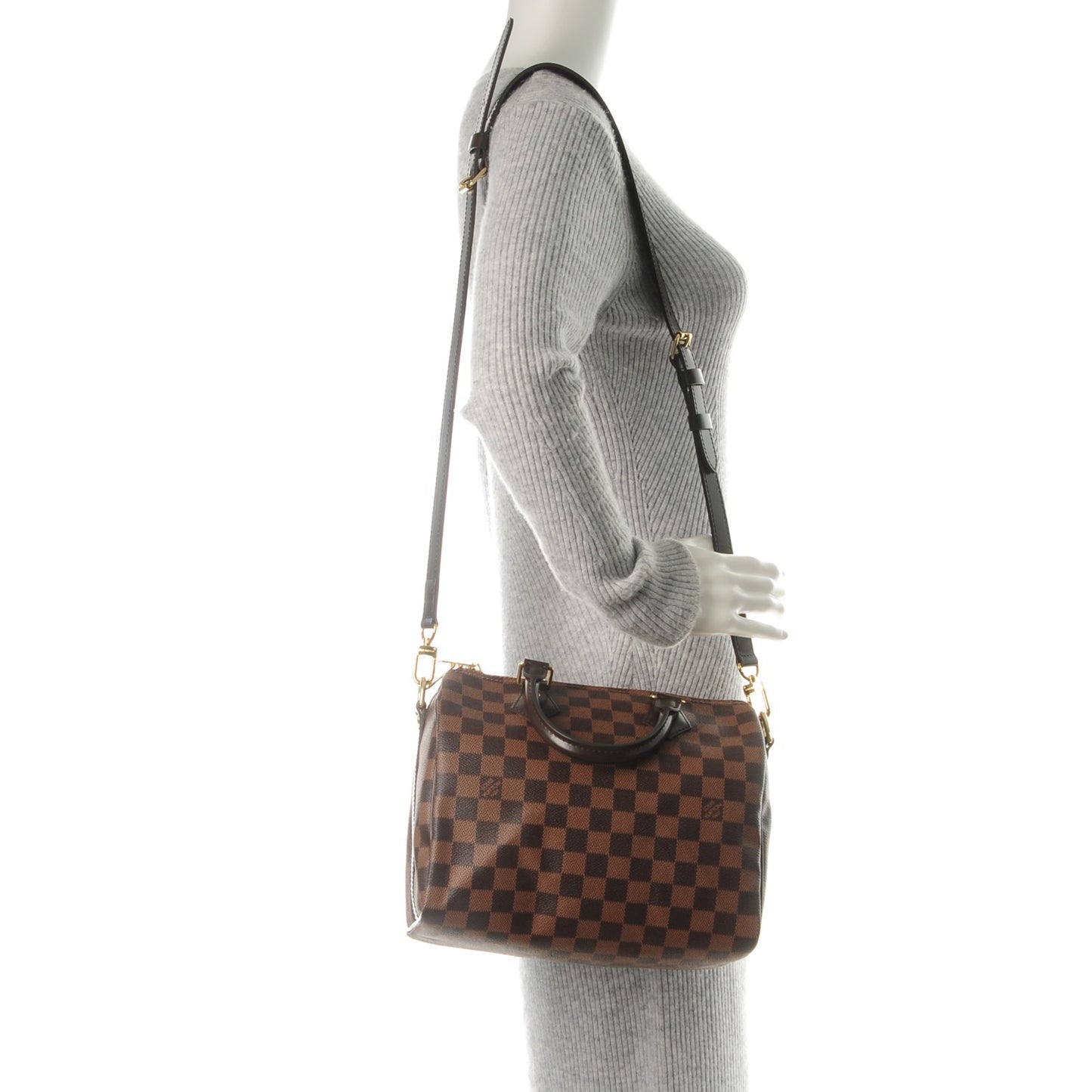 Damier Ebene Speedy Bandouliere 25