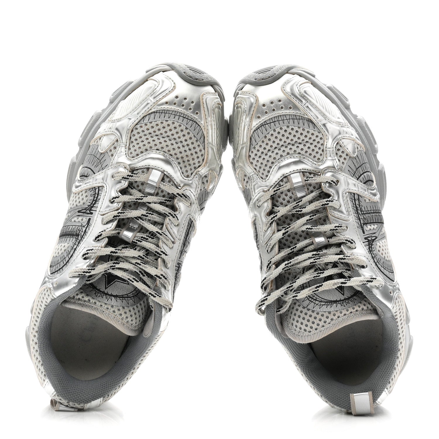 Christian Dior Technical Mesh Dior Chrono Sneakers 36 Silver 2 of 9