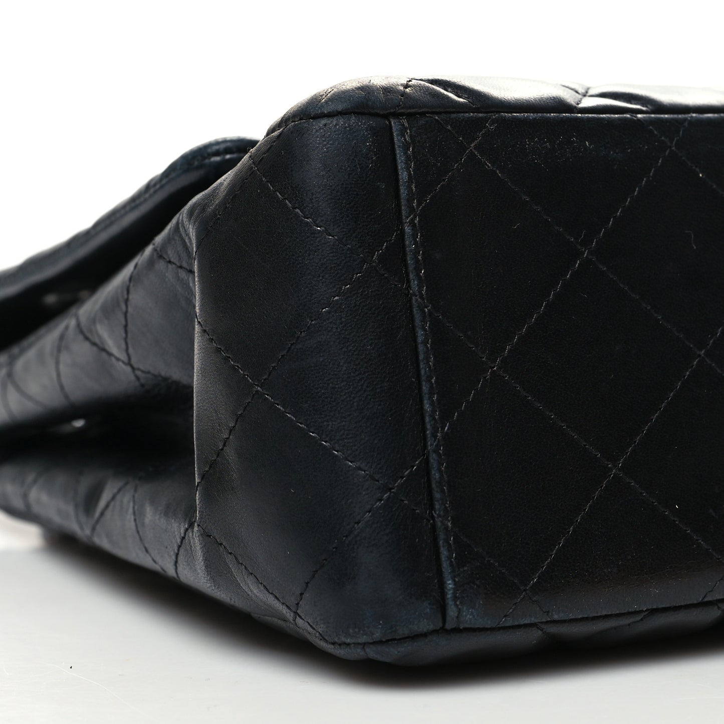 Lambskin Quilted Maxi Single Flap Black