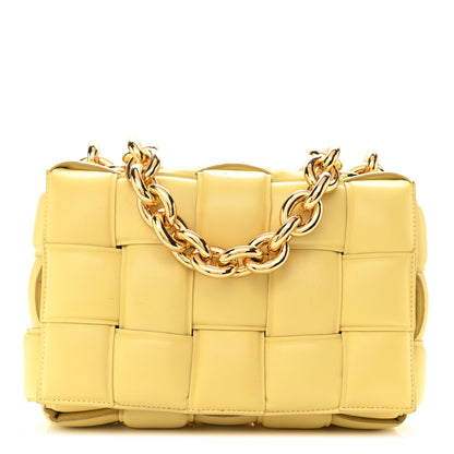 Bottega Veneta Lambskin Maxi Intreccio Padded Chain Cassette Crossbody Bag Butter 1 of 10