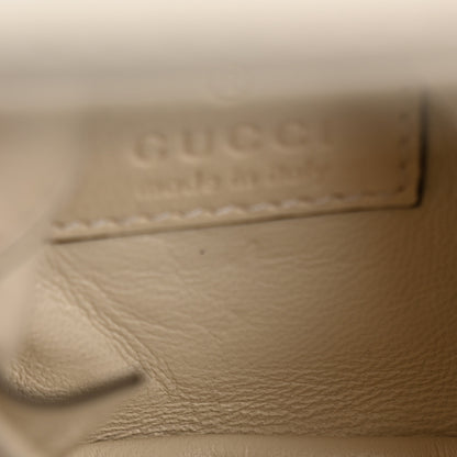 Gucci Roxy Calfskin Blondie Card Case Wallet with Strap Mystic White 5 of 11