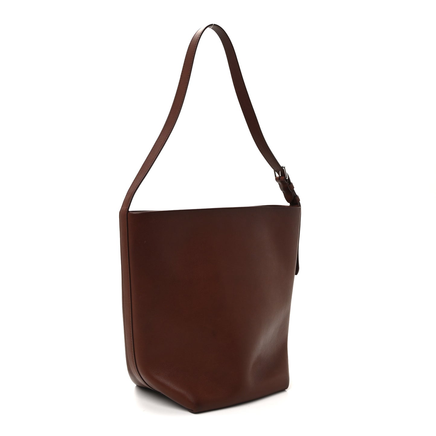 Polished Saddle Calfskin Medium N/S Park Tote Burnt Wood