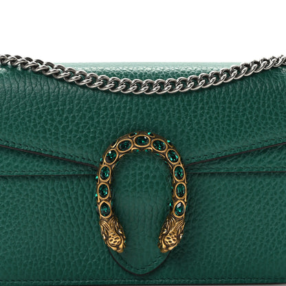 Gucci Dollar Calfskin Crystal Super Mini Dionysus Shoulder Bag Emerald 7 of 11