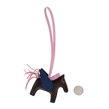 Hermes Milo Lambskin Grigri Rodeo Pegase Horse Bag Charm PM Rouge Sellier Mauve Sylvestre Bleu Saphir 2 of 6
